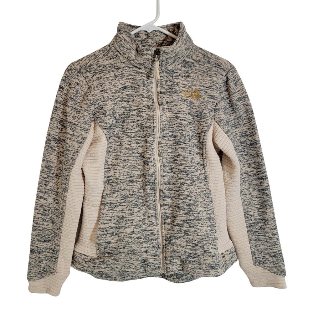 The North Face Crescent Full Zip Jacket Womens Small Grey Marled Casual Pockets